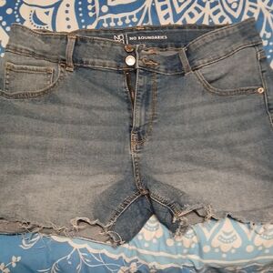 No Boundaries Light Blue Denim Cutoff Shorts